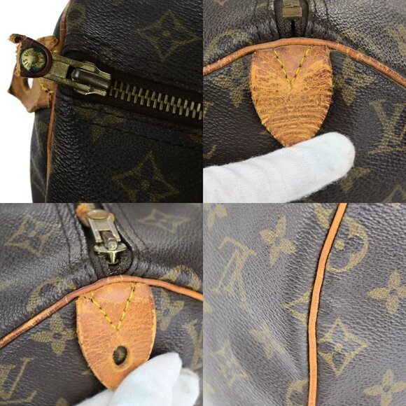 LOUIS VUITTON Speedy 30 Travel Hand Bag Monogram Leather Brown M41526 69YF405 - Picture 9 of 13